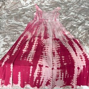 Maxi pink tye dye dress